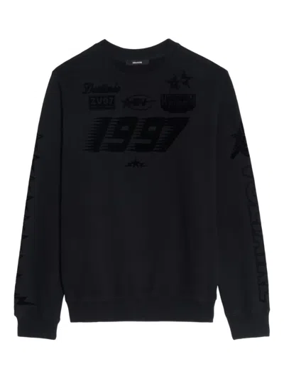 Zadig & Voltaire Floc Graphic Sweatshirt In Black