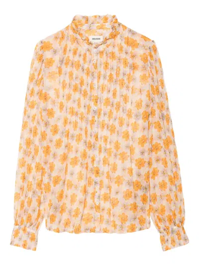 Zadig & Voltaire Floral Blouse In Multi