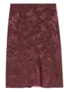 Zadig & Voltaire Floral-lace Horse-motif Skirt In Red