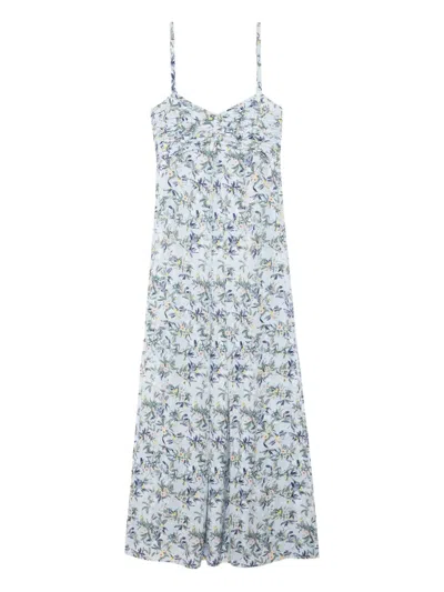 Zadig & Voltaire Floral-pattern Maxi Dress In Blue