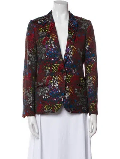 Pre-owned Zadig & Voltaire Floral Print Blazer In Multi
