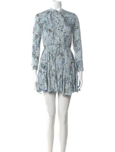 Pre-owned Zadig & Voltaire Floral Print Dress In Blue