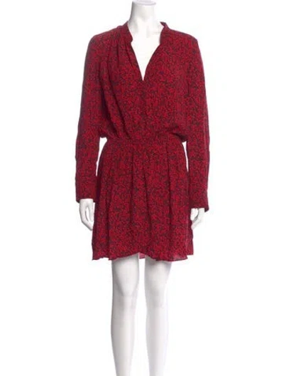 Pre-owned Zadig & Voltaire Floral Print Knee-length Dress In Red