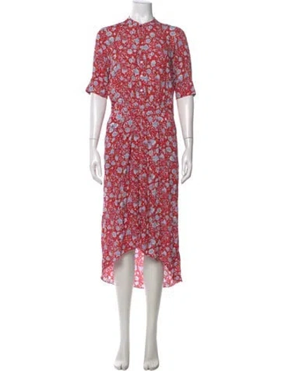 Pre-owned Zadig & Voltaire Floral Print Long Dress In Multi