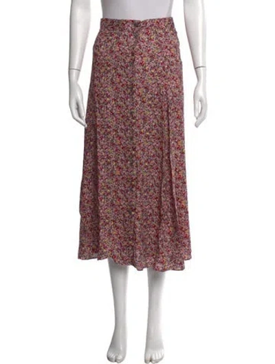 Pre-owned Zadig & Voltaire Floral Print Long Skirt W/ Tags In Multicolor