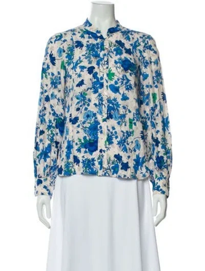 Pre-owned Zadig & Voltaire Floral Print Long Sleeve Blouse In Multi