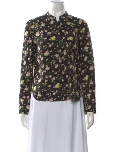 Pre-owned Zadig & Voltaire Floral Print Long Sleeve Blouse In Multi