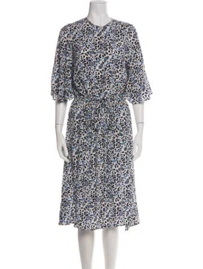 Pre-owned Zadig & Voltaire Floral Print Midi Length Dress In Green
