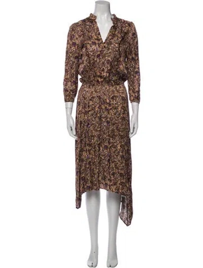 Pre-owned Zadig & Voltaire Floral Print Midi Length Dress In Multi