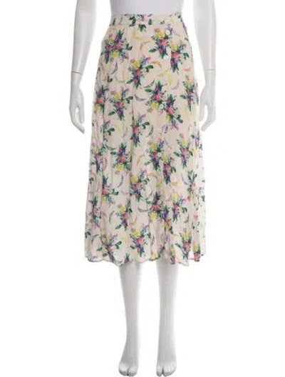 Pre-owned Zadig & Voltaire Floral Print Midi Length Skirt In Multicolor