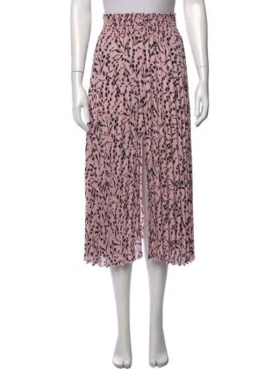 Pre-owned Zadig & Voltaire Floral Print Midi Length Skirt In Pink