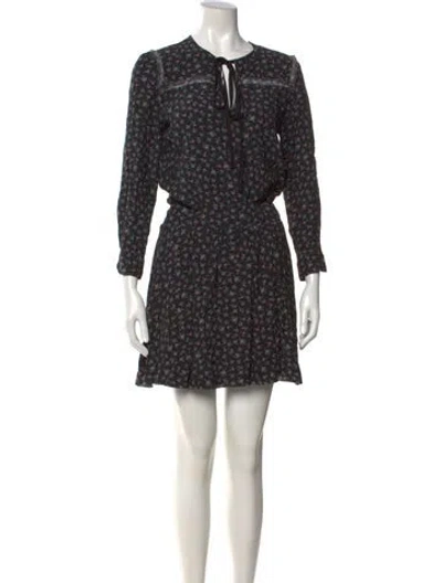 Pre-owned Zadig & Voltaire Floral Print Mini Dress In Green