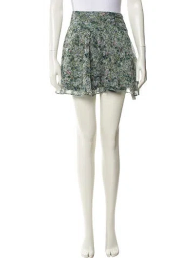 Pre-owned Zadig & Voltaire Floral Print Mini Skirt In Multi