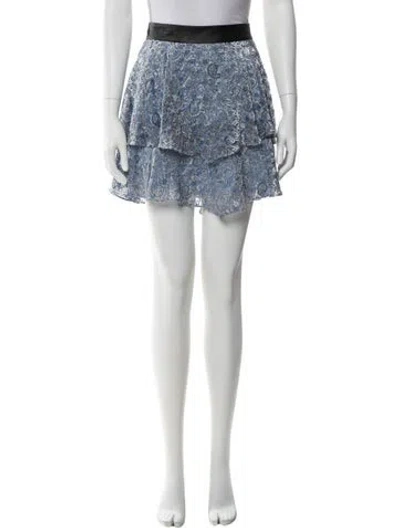 Pre-owned Zadig & Voltaire Floral Print Mini Skirt In Multi