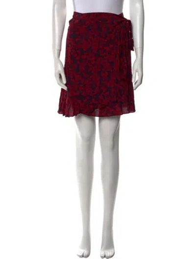 Pre-owned Zadig & Voltaire Floral Print Mini Skirt In Pink