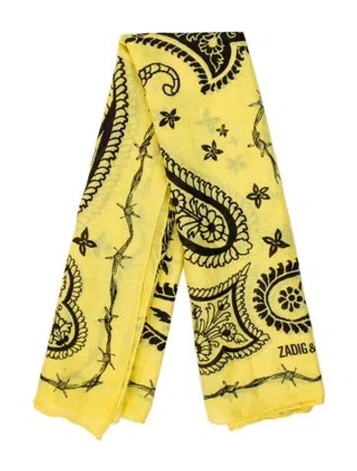 Pre-owned Zadig & Voltaire Floral Print Shawl In Multi