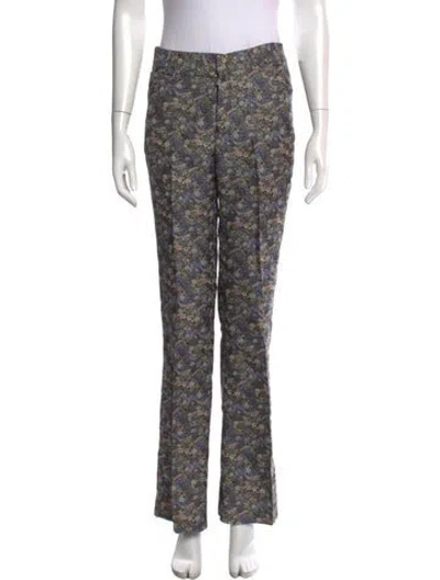 Pre-owned Zadig & Voltaire Floral Print Straight Leg Pants W/ Tags In Multi