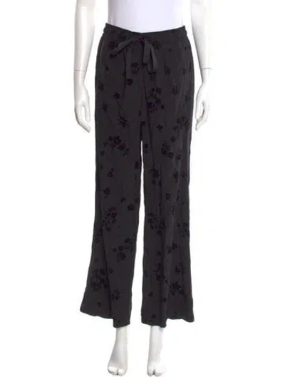 Pre-owned Zadig & Voltaire Floral Print Wide Leg Pants In Blue