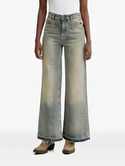 Zadig & Voltaire Frayed Denim Jeans In Black