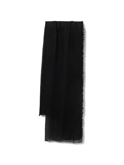 Zadig & Voltaire Frayed Scarf In Black
