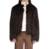 Zadig & Voltaire Freddie Faux Fur Coat In Black