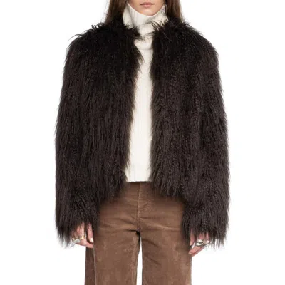 ZADIG & VOLTAIRE ZADIG & VOLTAIRE FREDDIE FAUX FUR COAT