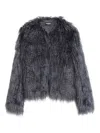 Zadig & Voltaire Freddie Ff Open Coat In Gray