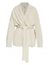 Zadig & Voltaire Fringed Belted Cardigan In White