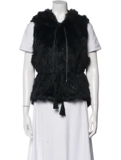 Pre-owned Zadig & Voltaire Fur Vest In Black