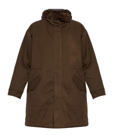 Zadig & Voltaire Fur-trimmed Parka In Brown