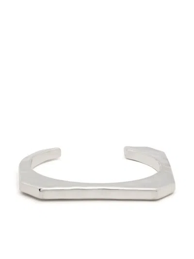 Zadig & Voltaire Geometric-cut Cuff Bangle In Silver