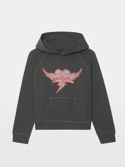 Zadig & Voltaire Georgy Embellished Sweatshirt In Brown