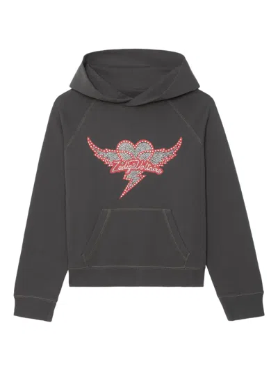 Zadig & Voltaire Georgy Hooded Sweater In Gray