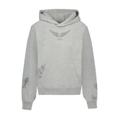 ZADIG & VOLTAIRE ZADIG&VOLTAIRE GEORGY MO MULTICUSTO STRASS SWEAT TOP