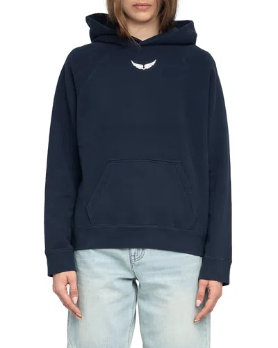 ZADIG & VOLTAIRE GEORGY MO PHOTO RIDE EMBELLISHED SWEATSHIRT