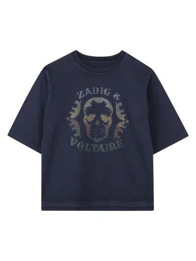 Zadig & Voltaire Girls' Logo Mini T-shirt In Blue