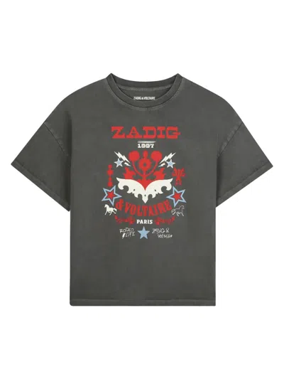 Zadig & Voltaire Girls' Logo T-shirt In Purple