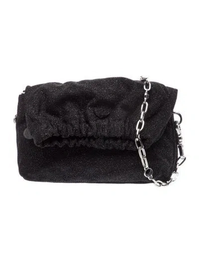 Pre-owned Zadig & Voltaire Glitter Messenger Bag In Black