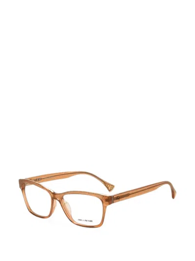 Zadig & Voltaire Glitter-effect Rectangle-frame Glasses In Brown
