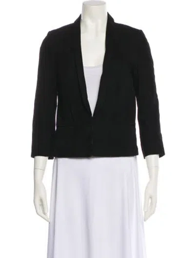 Pre-owned Zadig & Voltaire Goat Leather Blazer In Black
