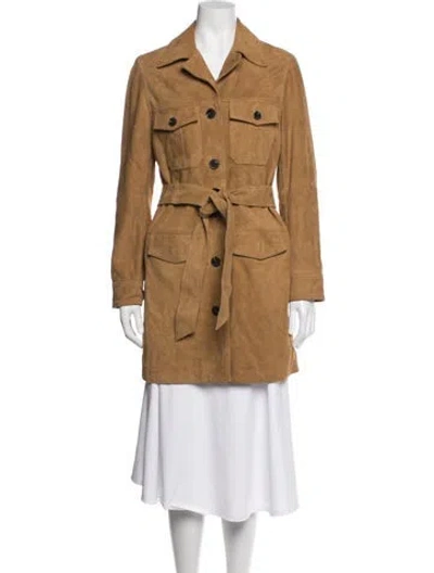 Pre-owned Zadig & Voltaire Goat Leather Coat In Brown