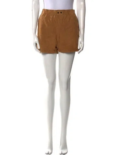 Pre-owned Zadig & Voltaire Goat Leather Mini Shorts In Neutral