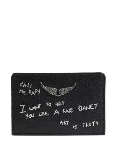 Zadig & Voltaire Grained Graffiti Pass In Black