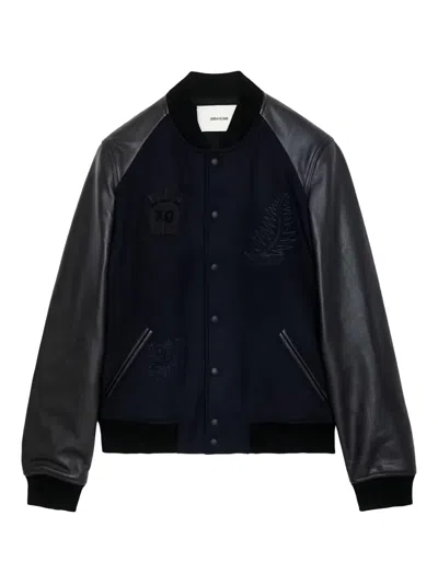 ZADIG & VOLTAIRE GRAPHIC-MOTIF BOMBER JACKET