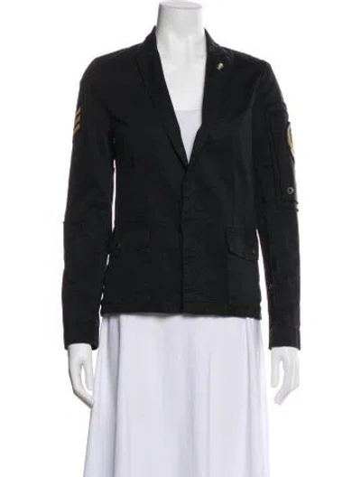 Pre-owned Zadig & Voltaire Graphic Print Blazer In Black