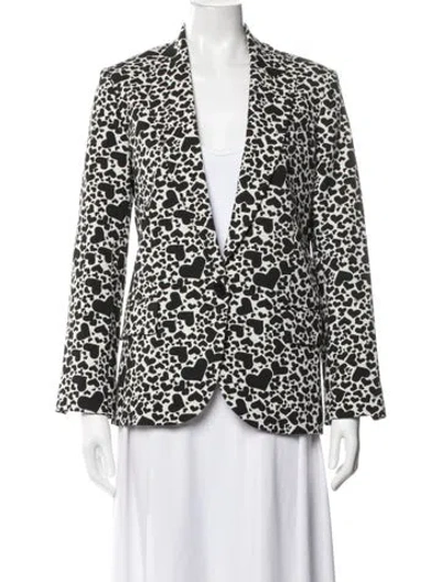 Pre-owned Zadig & Voltaire Graphic Print Blazer In Black