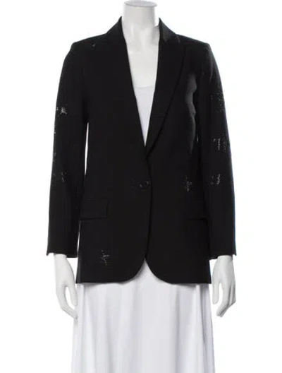 Pre-owned Zadig & Voltaire Graphic Print Blazer In Black