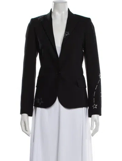 Pre-owned Zadig & Voltaire Graphic Print Blazer In Black