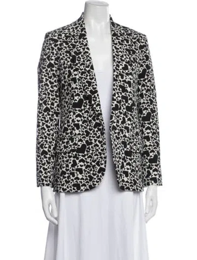 Pre-owned Zadig & Voltaire Graphic Print Blazer In Black