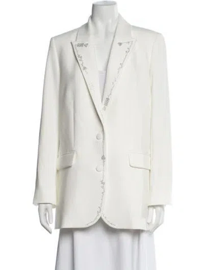 Pre-owned Zadig & Voltaire Graphic Print Blazer In White